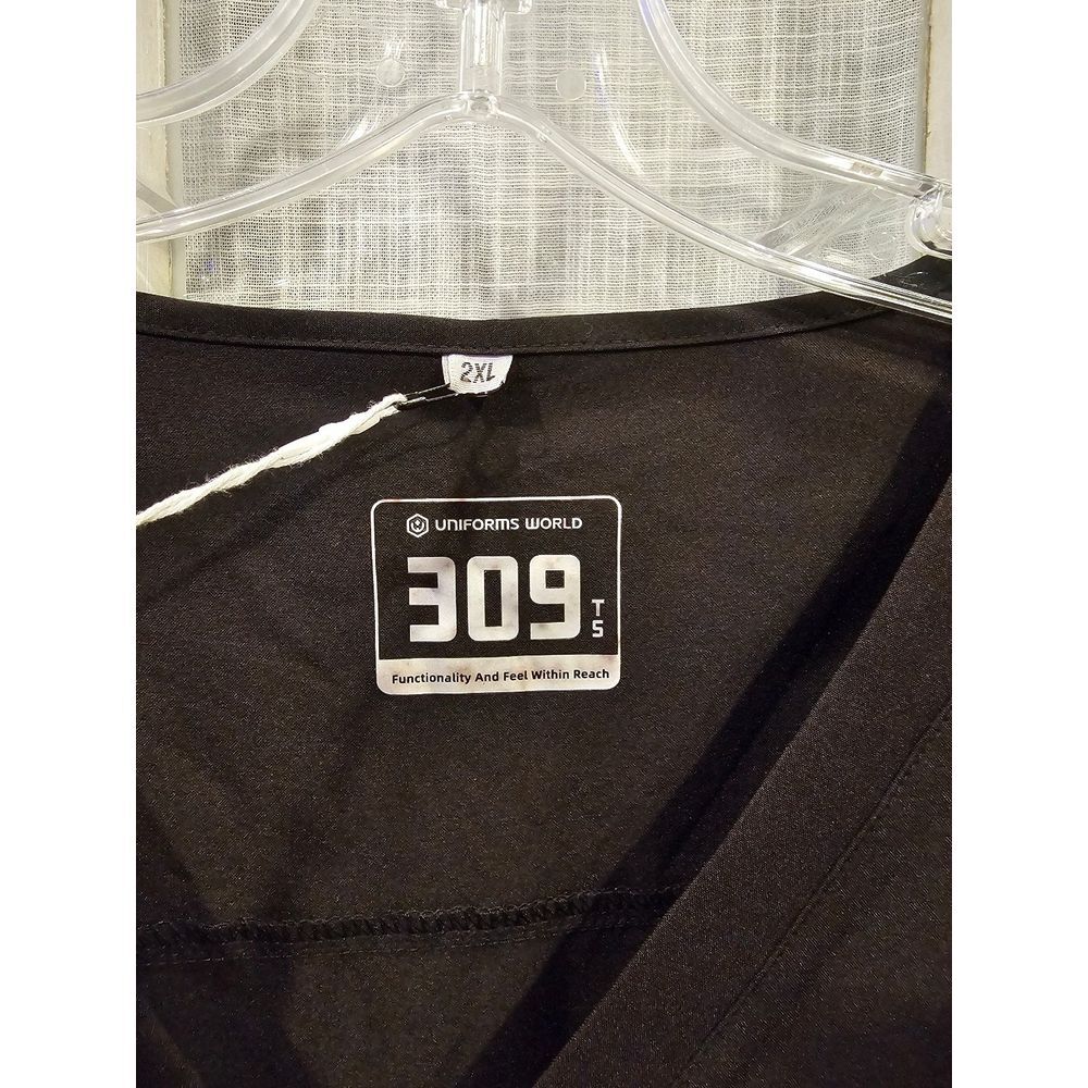 New! Uniform World 309ts series Black Scrub Top‎ Size 2XL - Picture 4 of 5